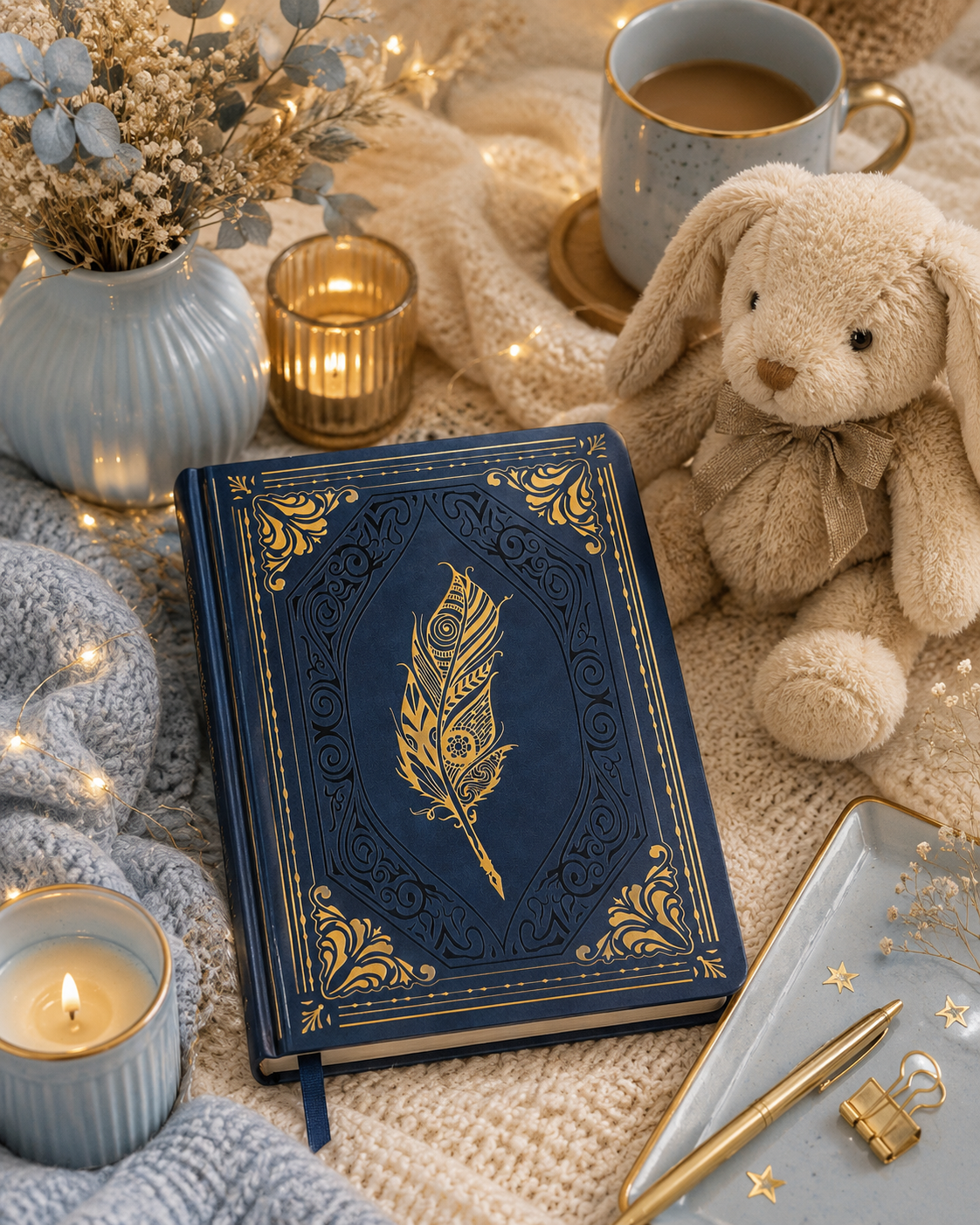 Carnet de note vintage plumé
