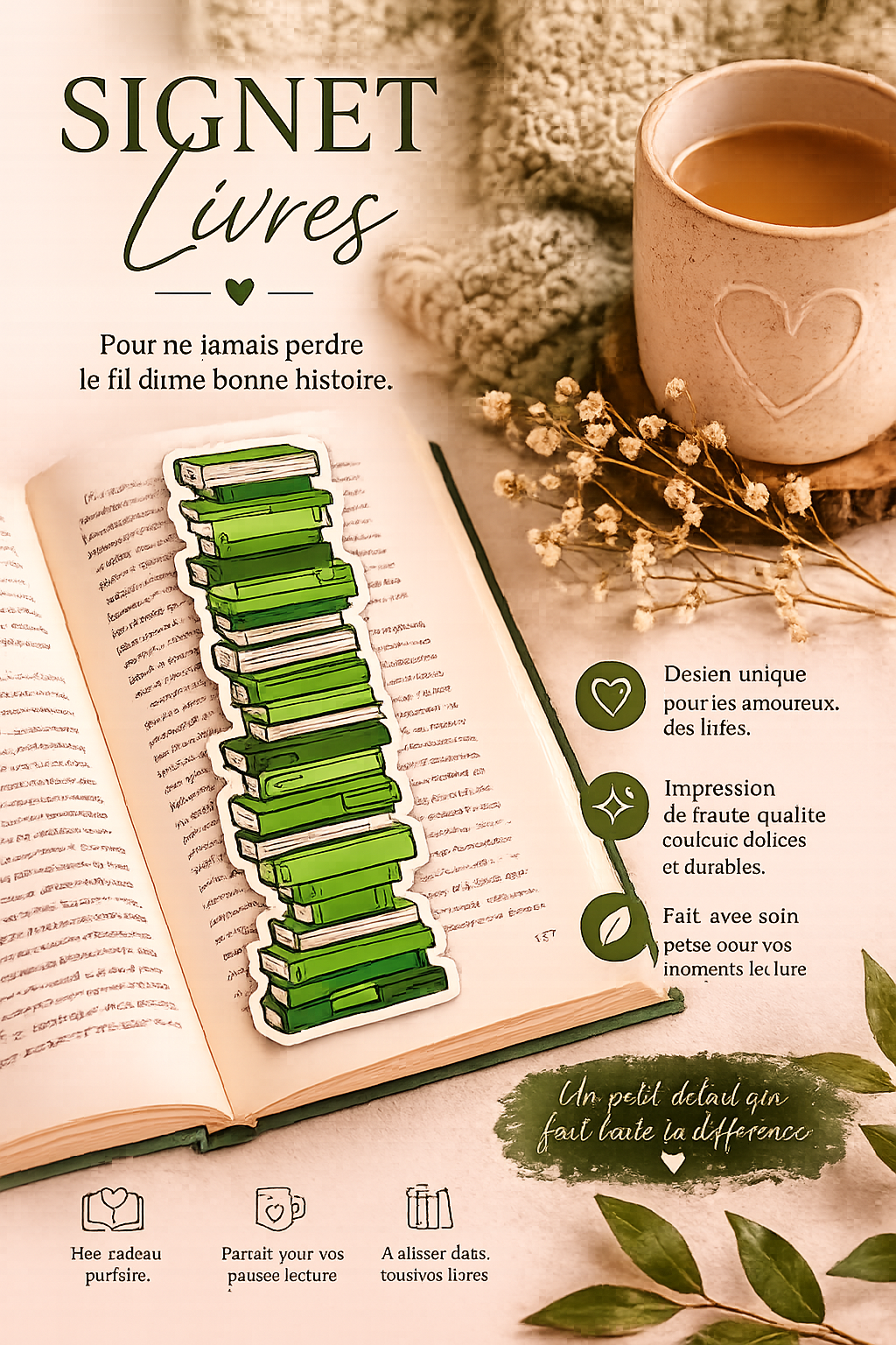 Signet empilade de livres