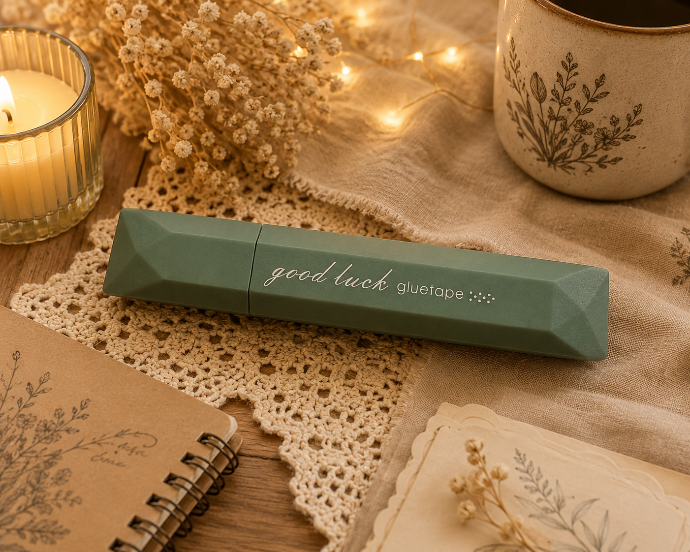 Good Luck Gluetape – boîtier vert sauge