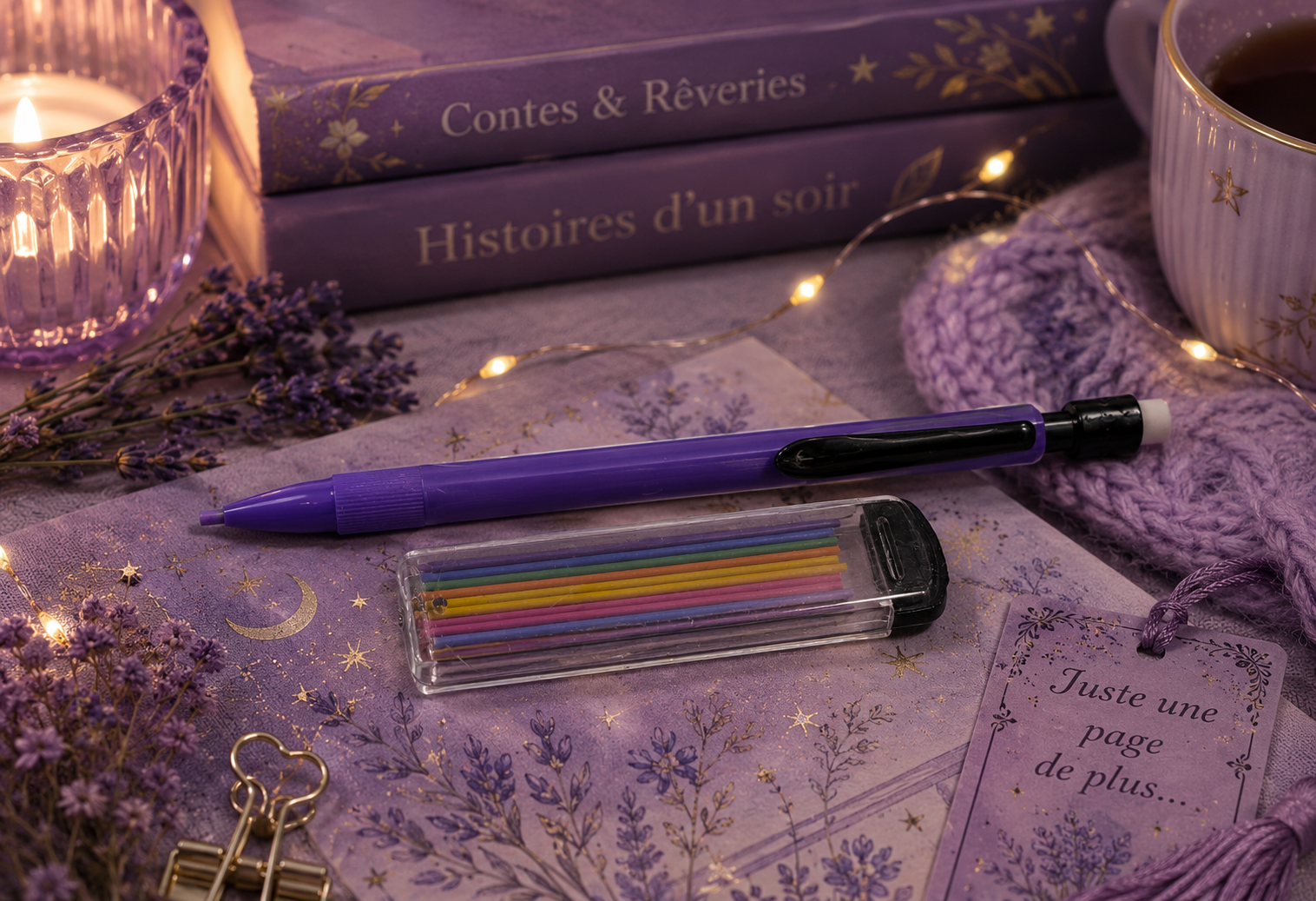 Porte-mine + mine de couleur