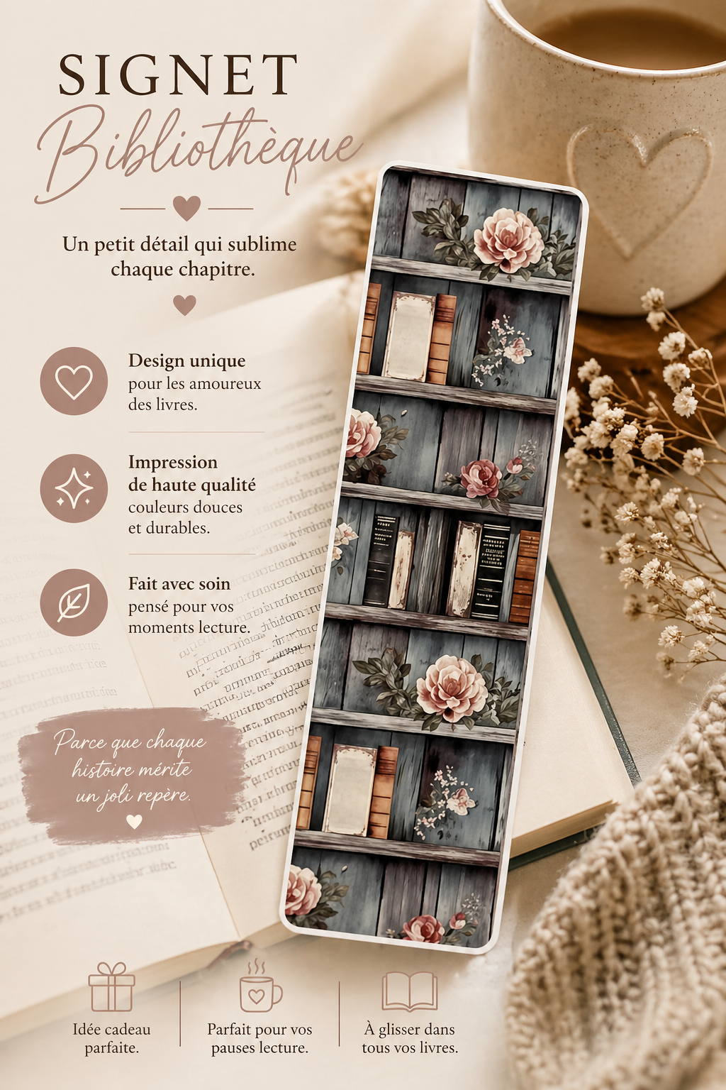 Signet empilade de livres