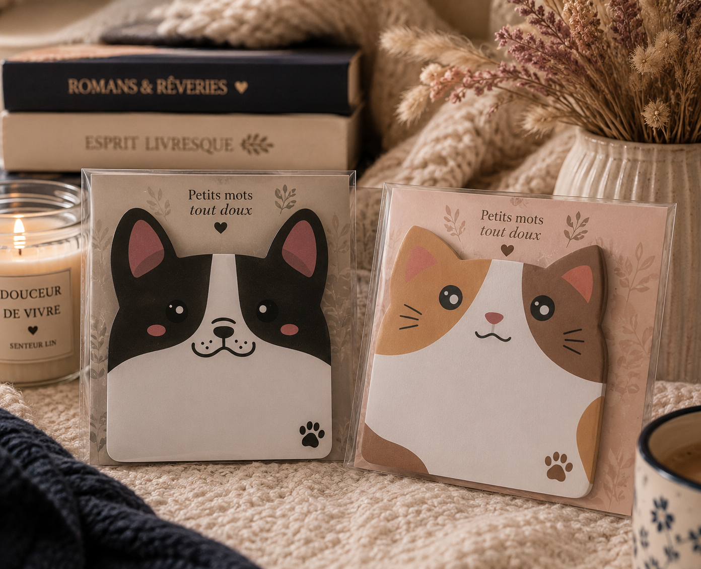 Post-it petit chat et chien