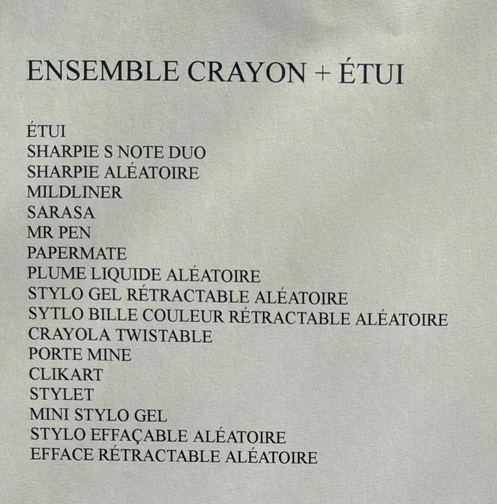 ENSEMBLE CRAYON-ÉTUI