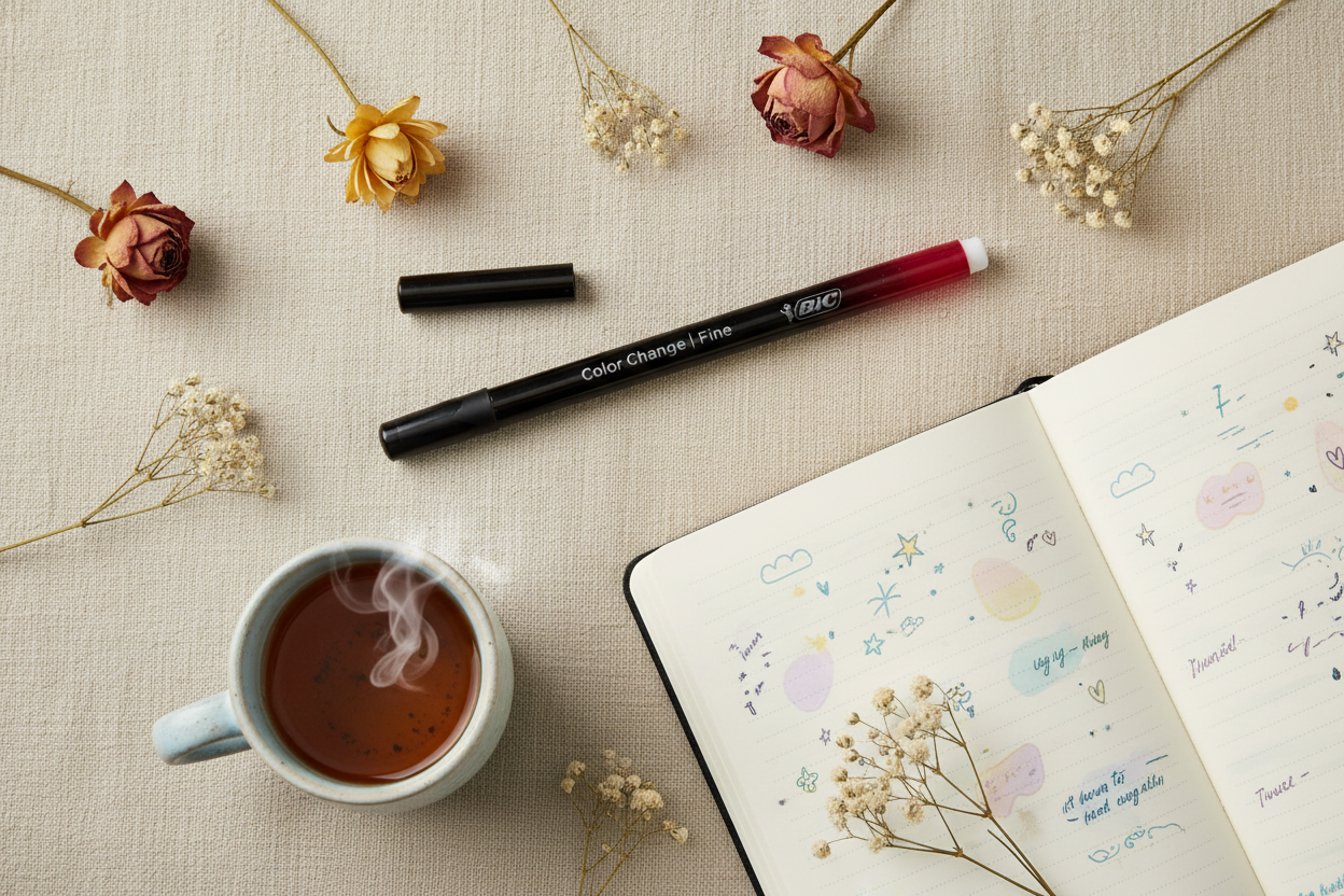 Feutre fin BIC Color Change ambiance cocooning hygge