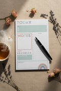 Grand bloc TODAY planner cocooning hygge arc-en-ciel